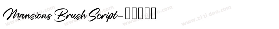 Mansions Brush Script字体转换